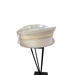 Ivory Mesh Fascinator with Sparkling‎ Rhinestones — Elegant and New Without Tags